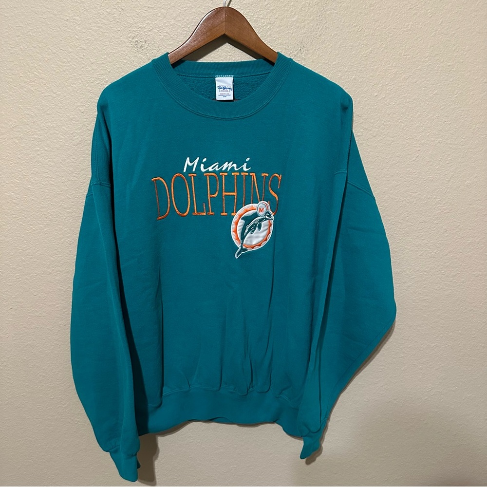 Vintage 90s Miami Dolphins Embroidered Sweatshirt